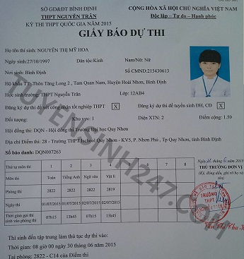 Giay bao du thi nhan o dau va khi nao nhan?