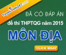 Đáp án 88Kinh Thể Thao, Casino Uy Tín môn Địa THPT Quốc gia năm 2015