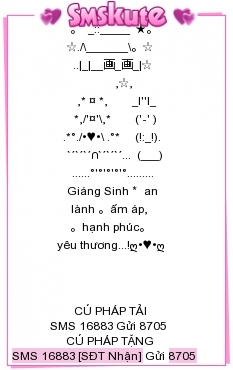 SMS kute chuc Giang sinh 2015 dep nhat