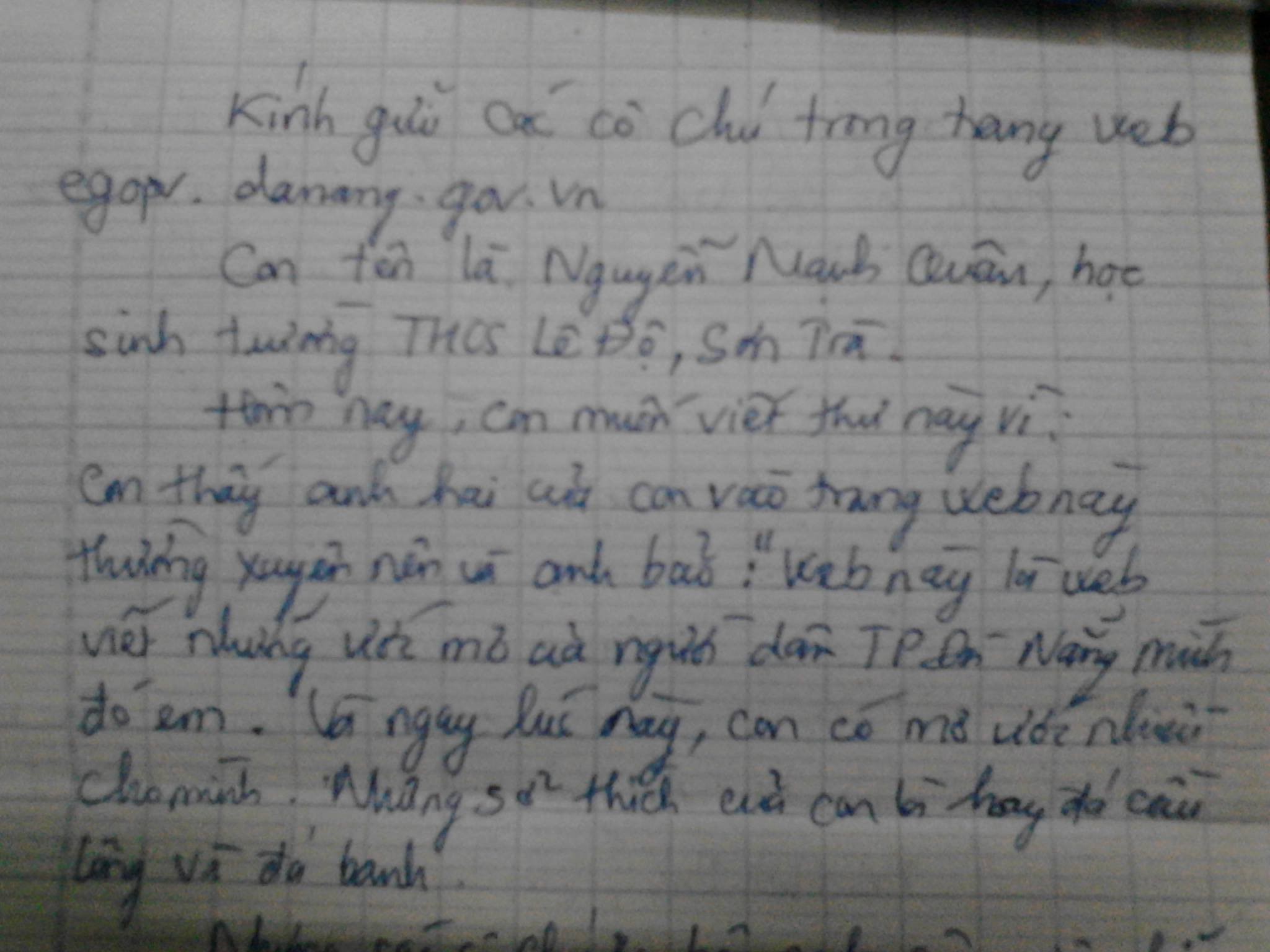 Da Nang dap ung nguyen vong “Cho chung con duoc choi” cua mot hoc sinh