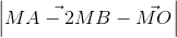 left | vec{MA-2MB}-vec{MO} right |