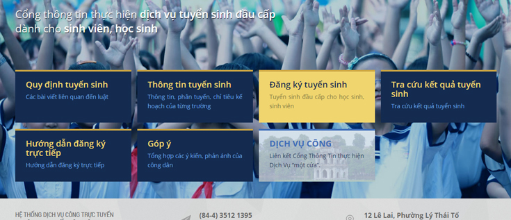 tsdaucap.hanoi.gov.vn/- Huong dan su dung dich vu tuyen sinh truc tuyen
