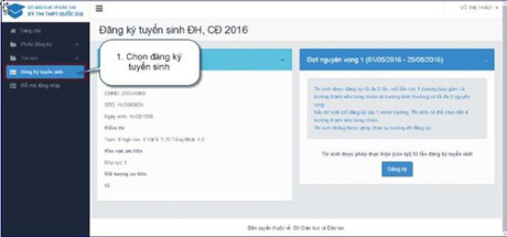 Luu y quan trong khi dang ky xet tuyen truc tuyen vao DH, CD - Anh 3