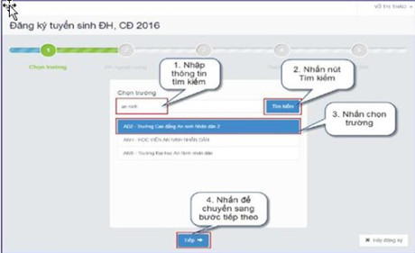 Luu y quan trong khi dang ky xet tuyen truc tuyen vao DH, CD - Anh 5