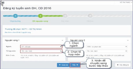 Luu y quan trong khi dang ky xet tuyen truc tuyen vao DH, CD - Anh 7
