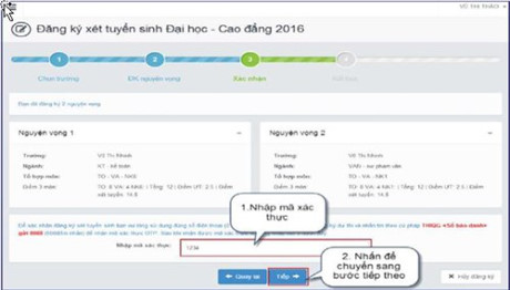 Luu y quan trong khi dang ky xet tuyen truc tuyen vao DH, CD - Anh 8