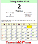 Lịch nghỉ tất cả các ngày lễ tết năm 2016