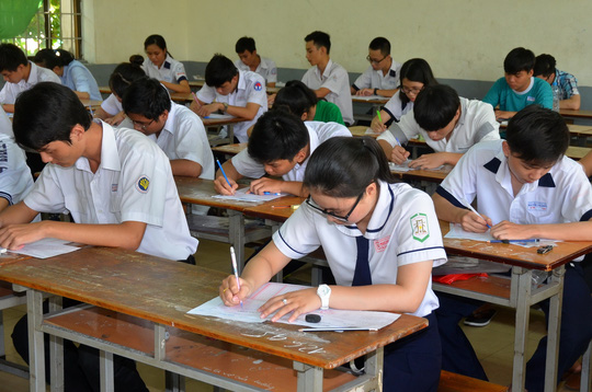 Thí sinh TP HCM trong kỳ thi THPT quốc gia 2016 Ảnh: TẤN THẠNH