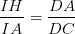 dpi{100} tbl_IH} over {IA = tbl_DA} over {DC