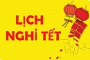 Lịch nghỉ tết âm lịch tất cả tỉnh thành trên cả nước