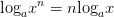 dpi{100} {log _a}{x^n} = n{log _a}x