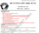 Đề cương ôn tập giữa kì 2 môn Toán lớp 10 - THPT Xuân Đỉnh 2024