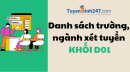Danh sách trường, ngành xét tuyển khối D01 - Mới nhất