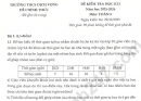 Đề thi kì 1 môn Toán lớp 9 năm 2025 - THCS Dịch Vọng