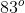 83^{o}
