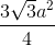 \frac{3\sqrt{3}a^2}{4}
