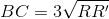 BC=3\sqrt{RR'}