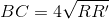 BC=4\sqrt{RR'}