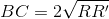 BC=2\sqrt{RR'}