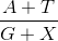 \frac{A +T}{G+X}