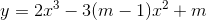y=2x^{3}-3(m-1)x^{2}+m