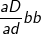 \fn_cm \small \frac{aD}{ad}bb