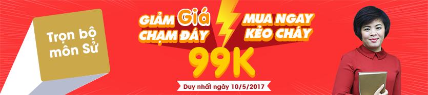 Chỉ 299k mua được trọn bộ tất cả các khóa học môn Sử - Cô Thu