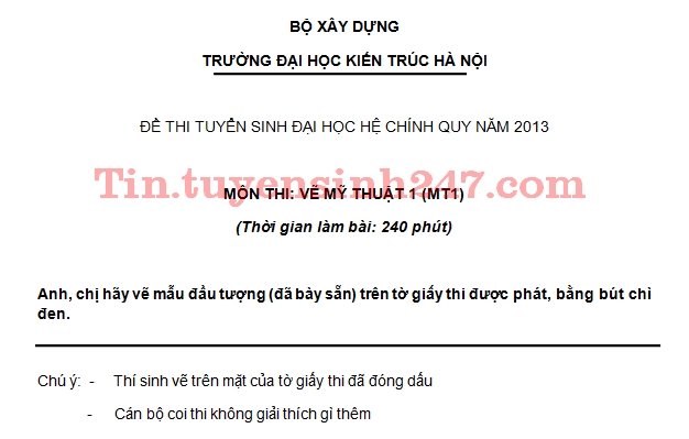 De thi dai hoc mon Ve khoi V nam 2013