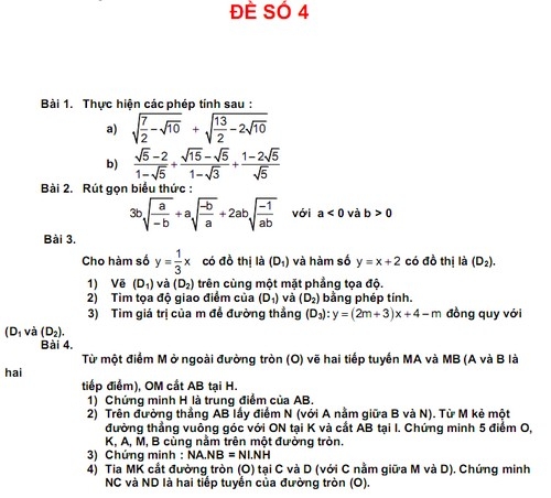 De thi hoc ki 1 lop 9 mon toan nam 2013 (P1)