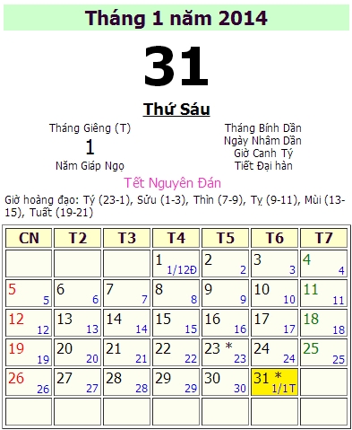 Tet 2014 duoc nghi bao nhieu ngay?