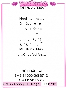 SMS kute chuc mung giang sinh 2013 cuc dep