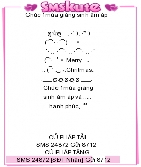 SMS kute chuc mung giang sinh 2013 cuc dep