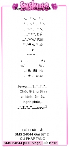 SMS kute chuc mung giang sinh 2013 cuc dep