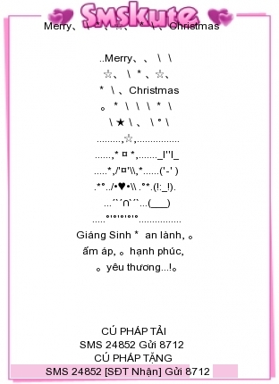 SMS kute chuc mung giang sinh 2013 cuc dep