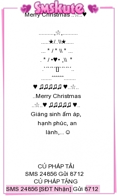 SMS kute chuc mung giang sinh 2013 cuc dep