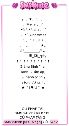 SMS kute chuc mung giang sinh 2013 cuc dep