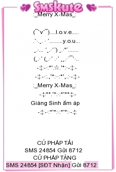 SMS kute chuc mung giang sinh 2013 cuc dep